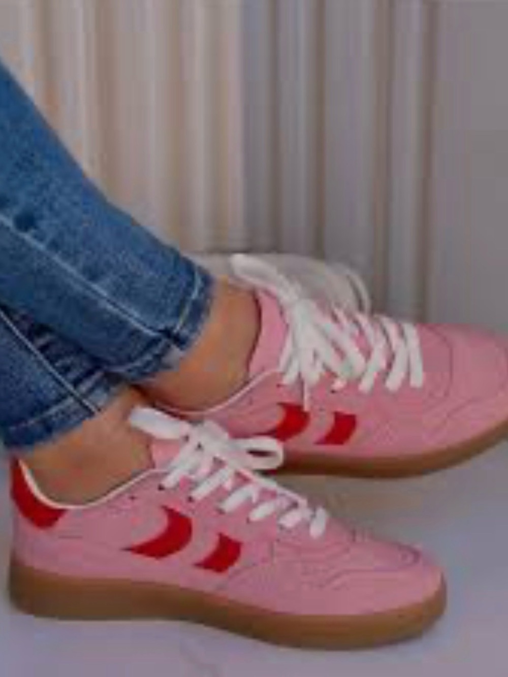 Madden Girl Pink and Red Low-Top Sneakers